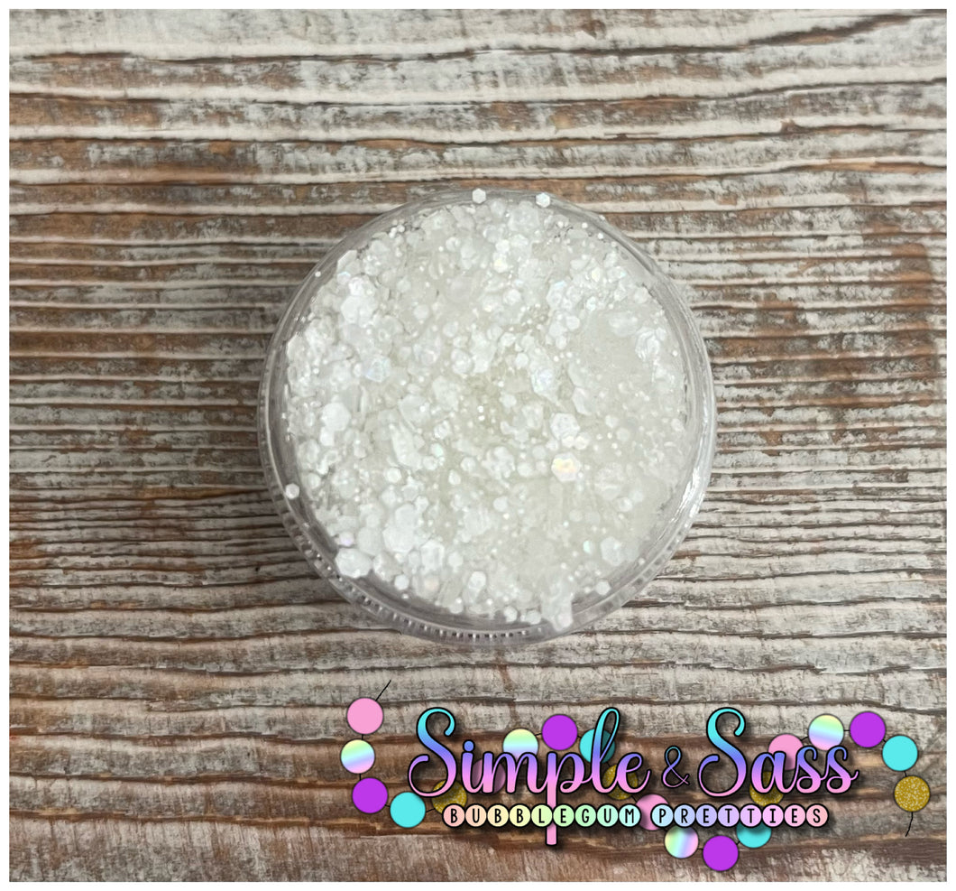 Christmas White Glitter Gel