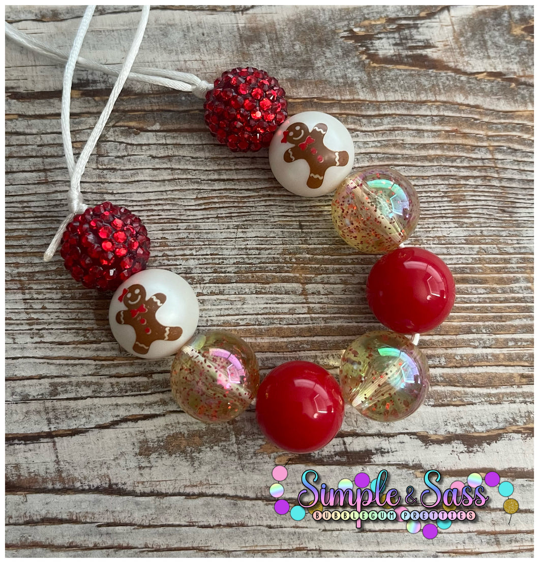 Gingerbread Mix Bubblegum Bead Necklace