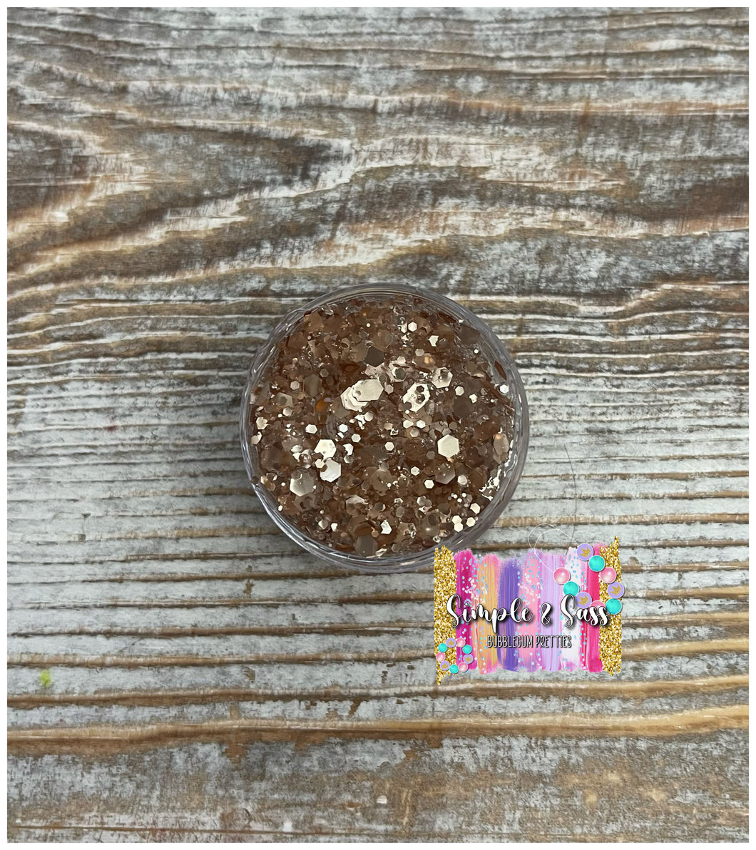 Caramel Frappe Glitter Gel