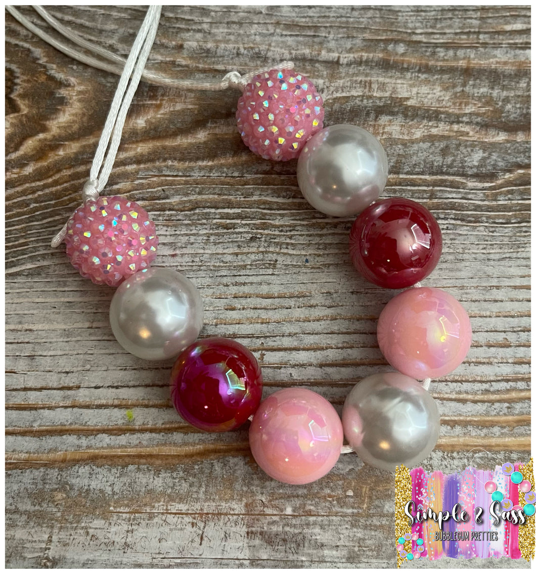 Sweetheart Mix Bubblegum Bead Necklace