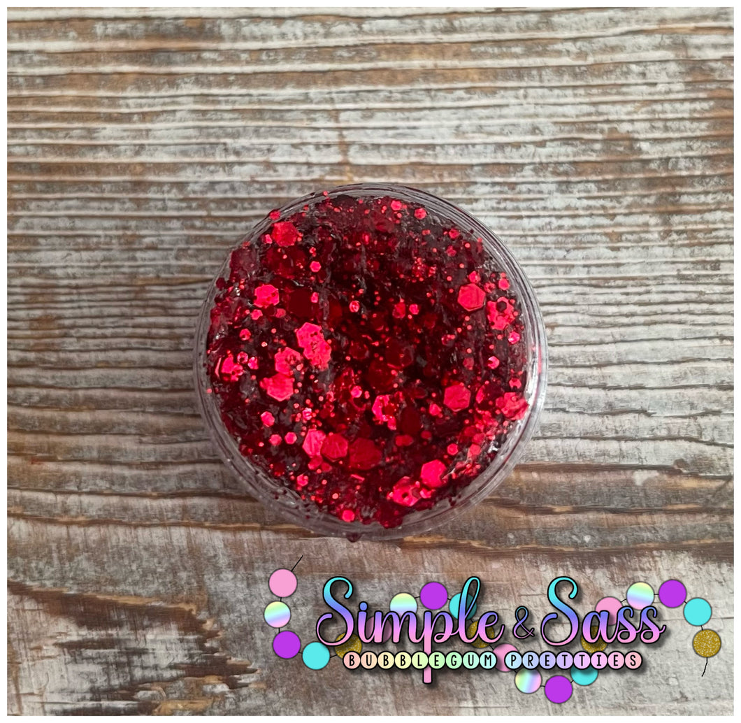 Christmas Red Glitter Gel