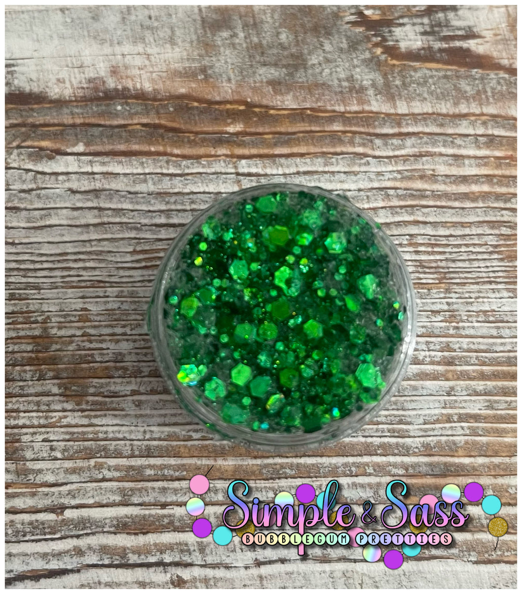 Christmas Green Glitter Gel