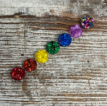 Load image into Gallery viewer, Rainbow Druzy Studs &amp; Resin Clips
