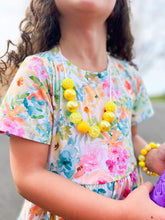 Load image into Gallery viewer, Yellow Solid Mix Bubblegum Bead Necklace
