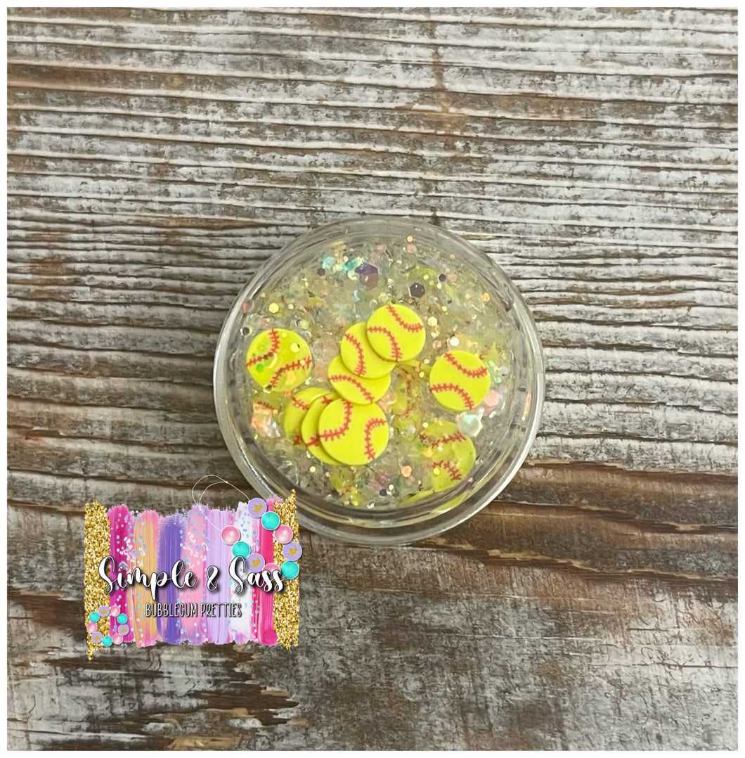 Softball Glitter Gel