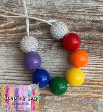 Load image into Gallery viewer, Rainbow Mix Bubblegum Bead Necklace
