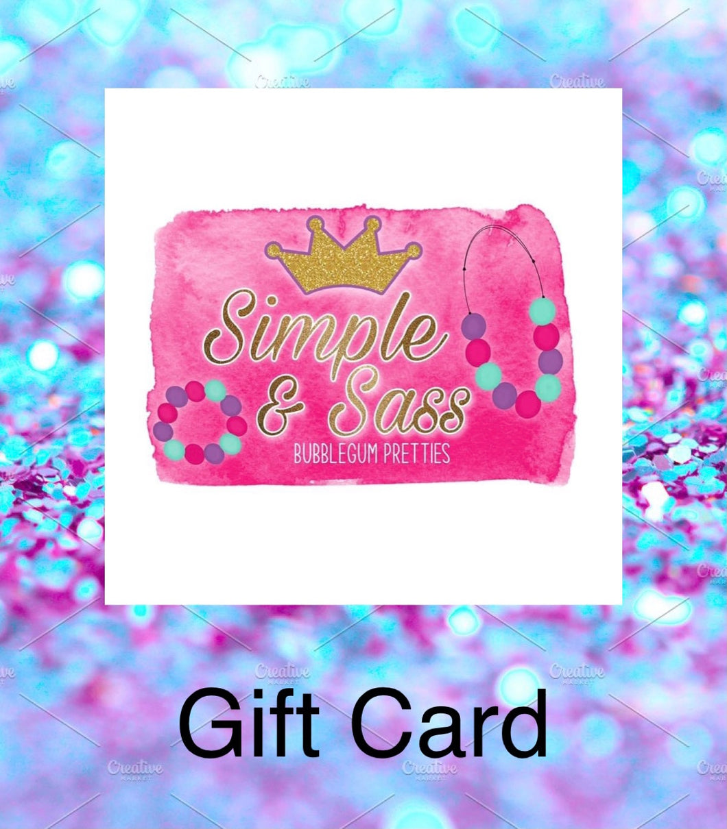 Simple & Sass Bubblegum Pretties Gift Card